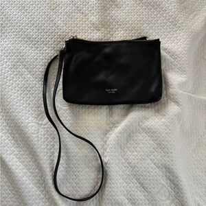 Kate Spade Black Pebbled Leather Bag, 10x6, 3 compartments. Never used!